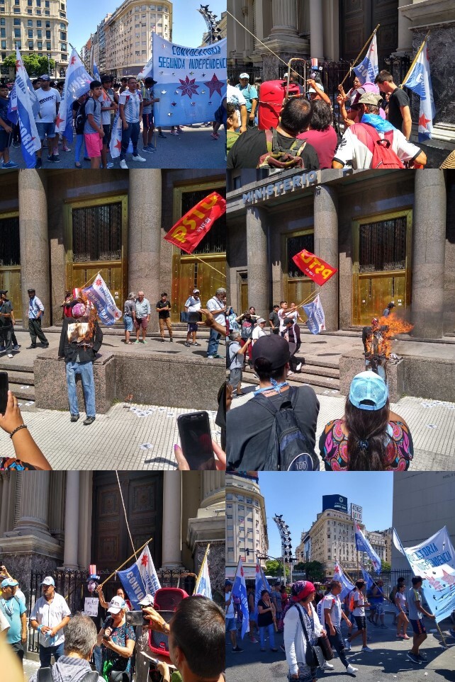 Marcha a Plaza de Mayo exigiendo el NO pago de la deuda. Comunicados Convocatoria Segunda Independencia