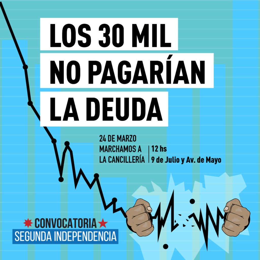 C.S.I marchará este 24 de marzo hacia la Cancillería Argentina junto a otras organizaciones. Comunicados Convocatoria Segunda Independencia