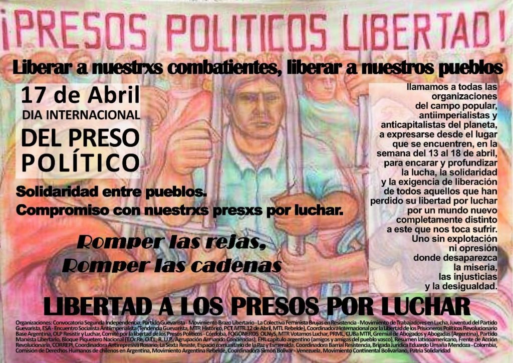 17 de Abril Día Internacional del Prisionero Político Comunicados Convocatoria Segunda Independencia