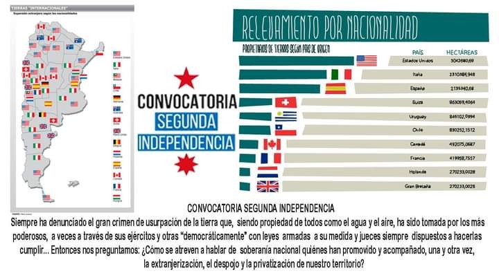 CONVOCATORIA SEGUNDA INDEPENDENCIA DENUNCIA LAS VERDADERAS USURPACIONES DE TIERRAS Y SUS RESPONSABLES. Política Nacional Convocatoria Segunda Independencia