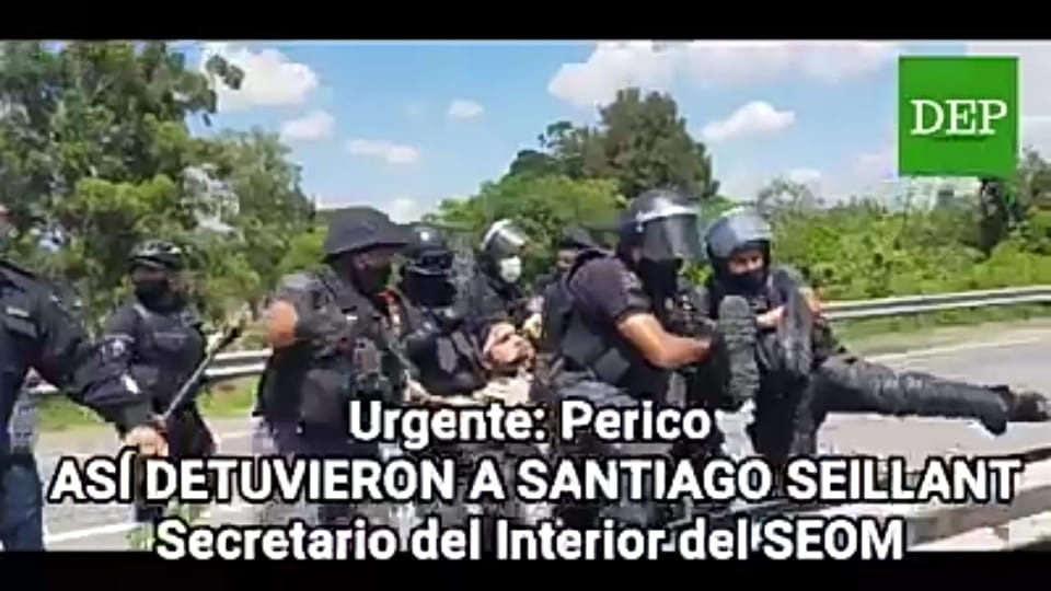 LIBERTAD A SANTIAGO SEILLANT. NO ACATAR LAS LEYES DEL SISTEMA CAPITALISTA Y LA DOMINACIÓN IMPERIALISTA. Antirrepresivo Convocatoria Segunda Independencia