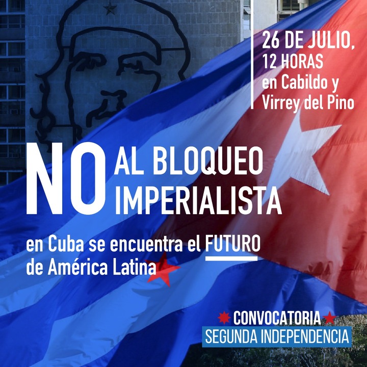 CONVOCATORIA SEGUNDA INDEPENDENCIA FELICITA Y ABRAZA A LAS ORGANIZACIONES QUE HOY CONFLUIMOS FRENTE A LA EMBAJADA DE CUBA. Política Internacional Convocatoria Segunda Independencia