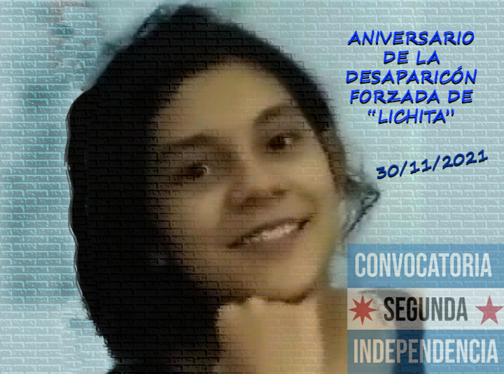 MARCHA POR LICHITA, A UN AÑO DE SU DESAPARICIÓN FORZADA Política Nacional Convocatoria Segunda Independencia