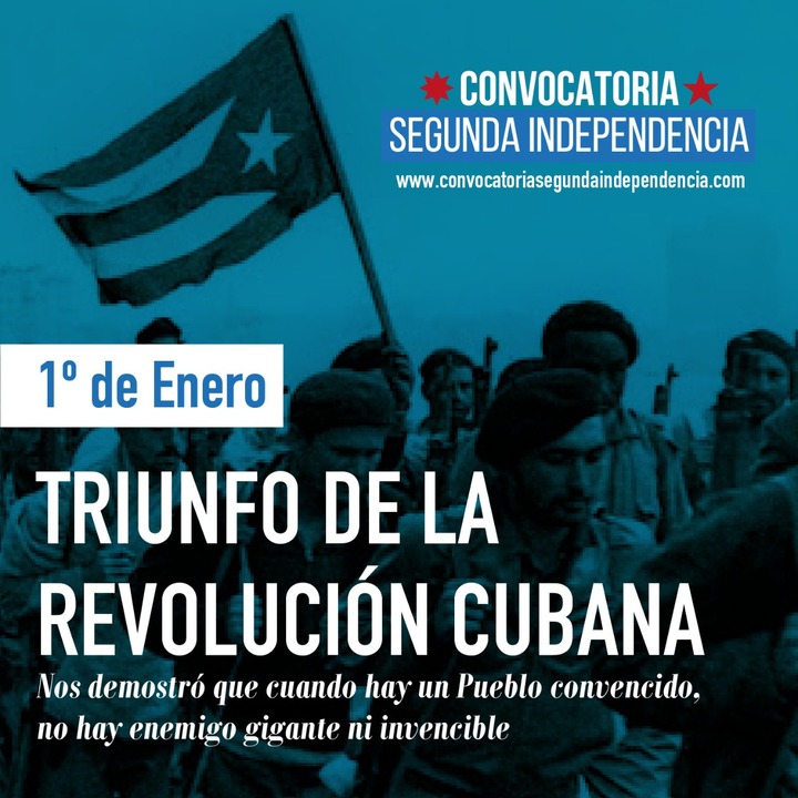 Aniversario de la Heroica y Dignísima Revolución Cubana. Política Internacional Convocatoria Segunda Independencia