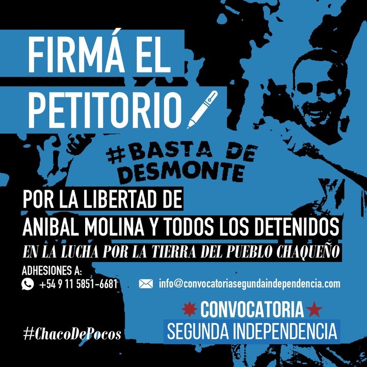 LIBERTAD A LOS DETENIDOS EN FONTANA CHACO  Comunicados Convocatoria Segunda Independencia