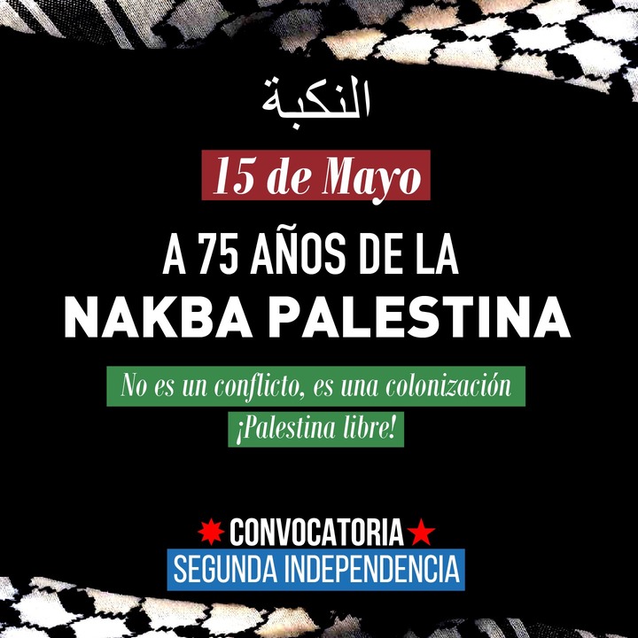 A 75 años de la NAKBA Política Internacional Convocatoria Segunda Independencia